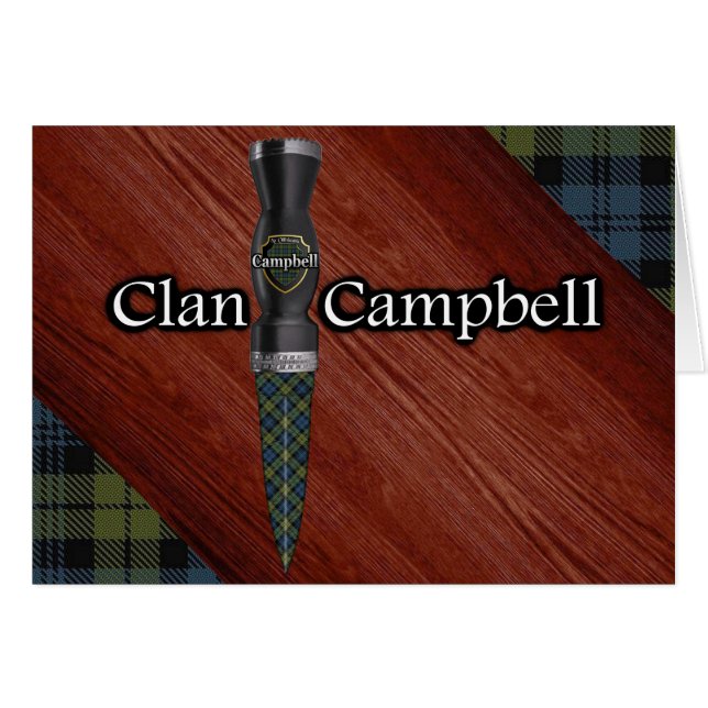Campbell Tartan Scottish Sgian Dubh Blade (Vorderseite (Horizontal))