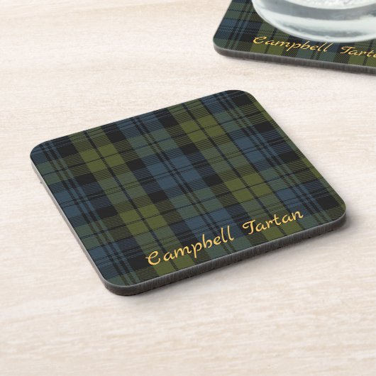 Campbell Tartan Untersetzer Hochzeitsgeschenk Set (Linke Seite)
