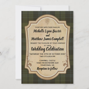 Campbell Tartan Wedding Einladung