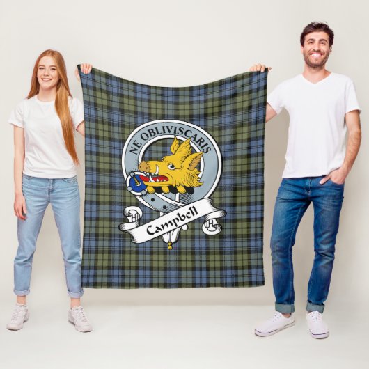 Campbell verblasstes Clan Abzeichen Tartan Kariert Fleecedecke (Beispiel)