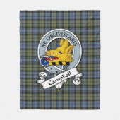 Campbell verblasstes Clan Abzeichen Tartan Kariert Fleecedecke (Vorderseite)