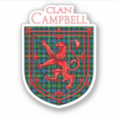 Campbell von Argyll Tartan Scottish Kariert Aufkleber (Vorderseite)