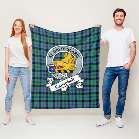 Campbell von Cawdor Ancient Clan Abzeichen Tartan  Fleecedecke (Beispiel)