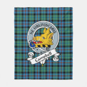 Campbell von Cawdor Ancient Clan Abzeichen Tartan  Fleecedecke (Vorderseite)