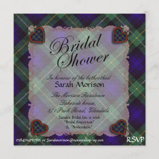Campbell von Cawdor tartan Kariert - Brautparty Einladung