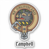 Campbell Wappen Aufkleber (Vorderseite)