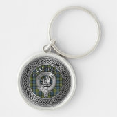 Campbell Wappen & Tartan Knoten Schlüsselanhänger (Vorne)