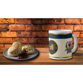 Campbell Wappen & Tartan w/Thistle Personalisiert Jumbo-Tasse