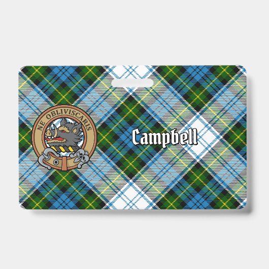 Campbell Wappen über Dress Tartan Ausweis (Vorderseite)