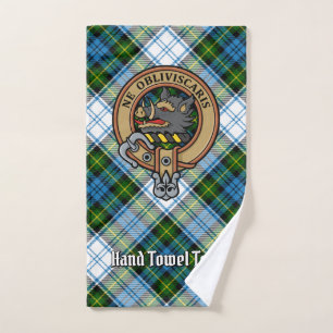 Campbell Wappen über Dress Tartan Badhandtuch Set