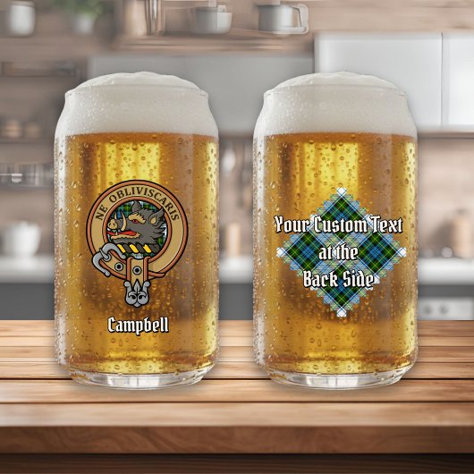 Campbell Wappen über Dress Tartan Dosenglas