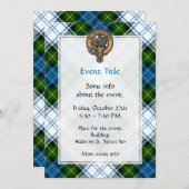 Campbell Wappen über Dress Tartan Einladung (Vorne/Hinten)