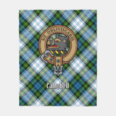 Campbell Wappen über Dress Tartan Fleecedecke (Vorderseite)