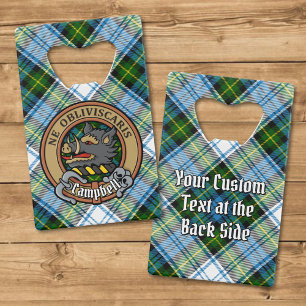 Campbell Wappen über Dress Tartan Geldbeutel Flaschenöffner