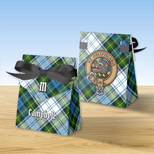 Campbell Wappen über Dress Tartan Geschenkschachtel