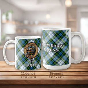 Campbell Wappen über Dress Tartan Kaffeetasse