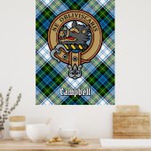 Campbell Wappen über Dress Tartan Poster (Küche)