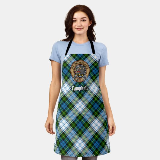 Campbell Wappen über Dress Tartan Schürze (Getragen)