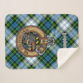 Campbell Wappen über Dress Tartan Sherpadecke (Vorderseite (Horizontal))