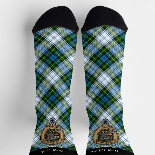 Campbell Wappen über Dress Tartan Socken (Oben)