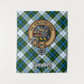 Campbell Wappen über Dress Tartan Wandteppich (Vorderseite)
