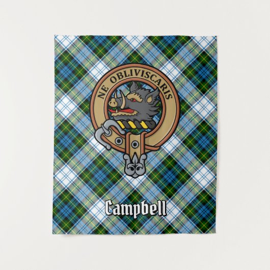 Campbell Wappen über Dress Tartan Wandteppich (Vorderseite)