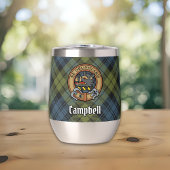 Campbell Wappen über Tartan