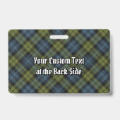 Campbell Wappen über Tartan Ausweis (Rückseite)