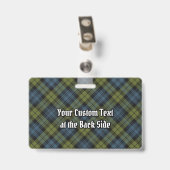 Campbell Wappen über Tartan Ausweis (Rückseite mit Clip)