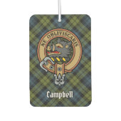 Campbell Wappen über Tartan Autolufterfrischer (Vorderseite)