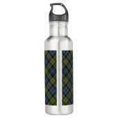 Campbell Wappen über Tartan Edelstahlflasche (Rückseite)