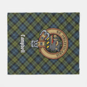 Campbell Wappen über Tartan Fleecedecke (Vorderseite (Horizontal))