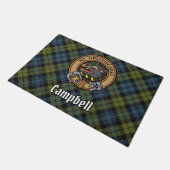 Campbell Wappen über Tartan Fußmatte (Schrägansicht)