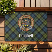 Campbell Wappen über Tartan Fußmatte