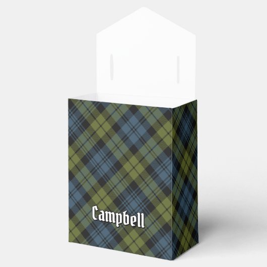 Campbell Wappen über Tartan Gevor Box Geschenkschachtel (Geöffnet)