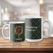 Campbell Wappen über Tartan Kaffeetasse