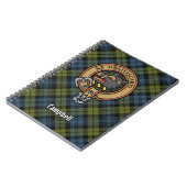 Campbell Wappen über Tartan Notizblock (Linke Seite)