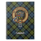 Campbell Wappen über Tartan Notizblock (Vorderseite)