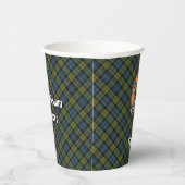 CampBell Wappen über Tartan Paper Cups Pappbecher (Rechts)