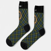 Campbell Wappen über Tartan Socks Socken (Linkes Detail)