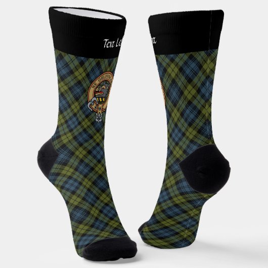 Campbell Wappen über Tartan Socks Socken (Gewinkelt)