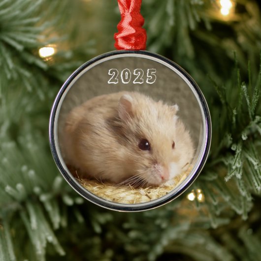 Campbells Zwarf Russischer Hamster Ornament Aus Metall (Baum)