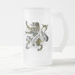 Campbelltartan-Löwe Mattglas Bierglas