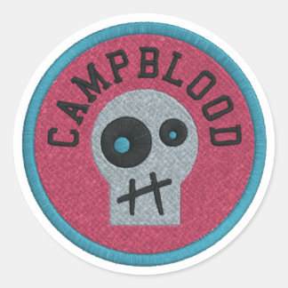 CampBlood Skully verdienen Abzeichen Aufkleber