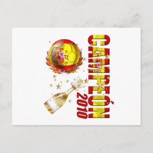Campeon 2010 Spanien Feierlichkeiten Geschenke Postkarte