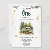 Camper 1. Geburtstag Camping Einladung (Vorderseite)