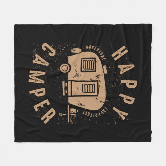 Camper Adventure Fleecedecke (Vorderseite (Horizontal))
