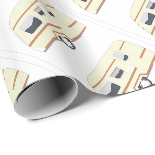 Camper-Anhänger-Camping Van Geschenkpapier (Rolleneckpunkt)