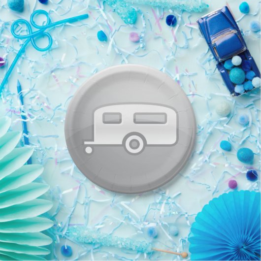 Camper-Anhänger Pappteller (Party)