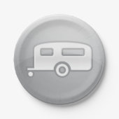 Camper-Anhänger Pappteller (Vorderseite)